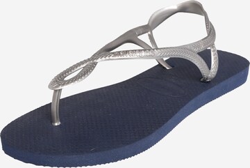 HAVAIANAS T-bar sandals 'Luna' in Blue: front