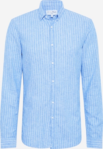 Coupe regular Chemise TOM TAILOR DENIM en bleu : devant