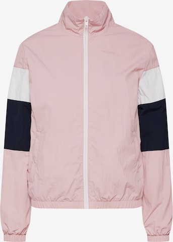 Urban Classics Training Jacket in Pink: front
