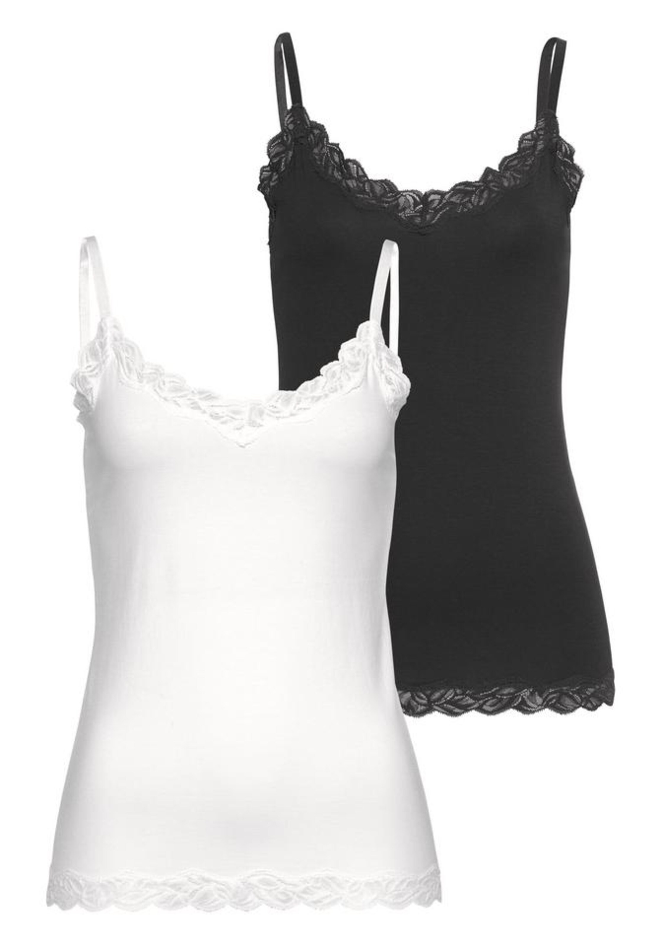 LASCANA - Unterhemd- Set in schwarz