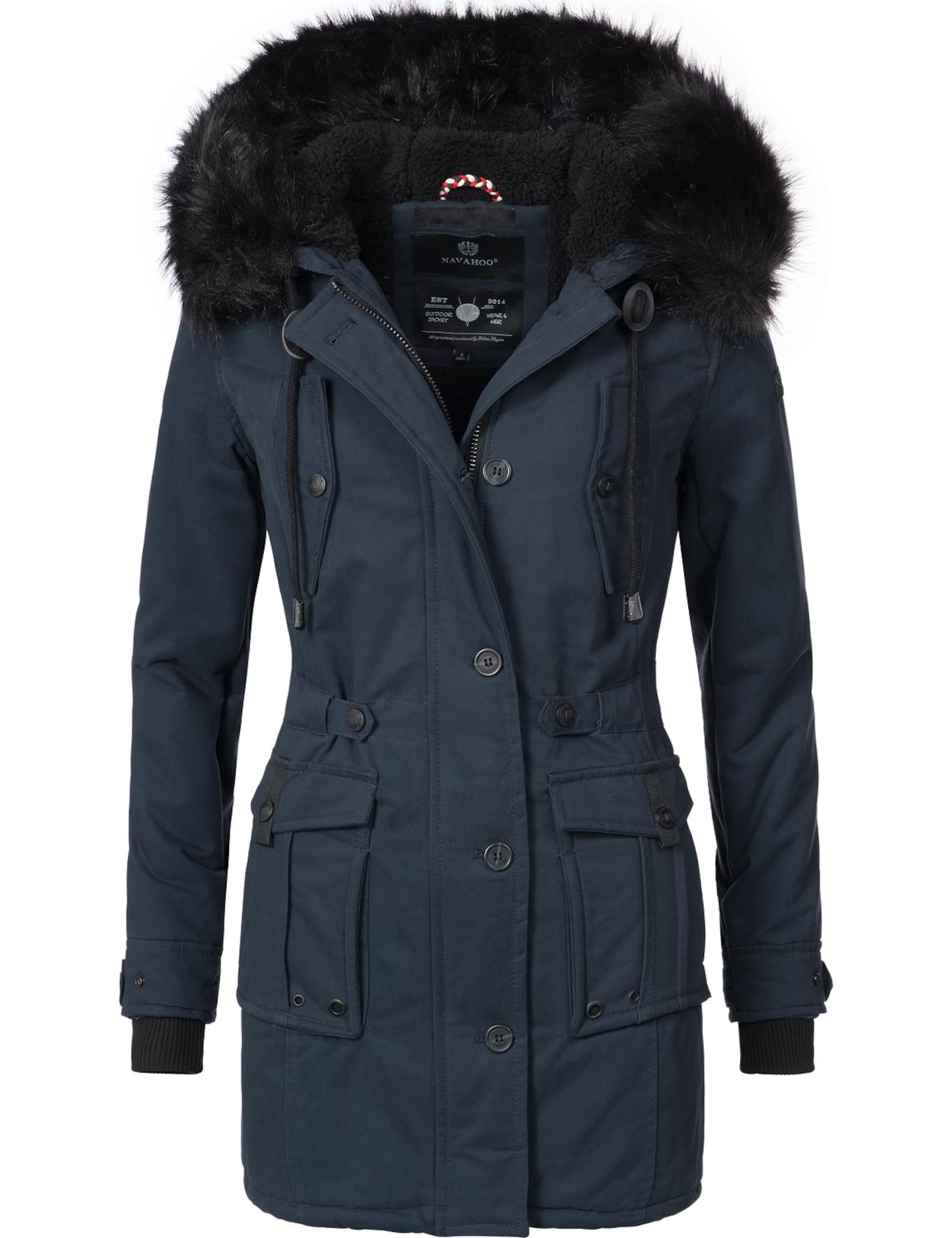 NAVAHOO Zimná parka 'Luluna' - Modrá: predná strana