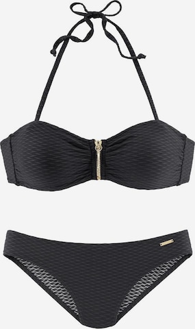 BRUNO BANANI Bikini in Black: front