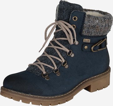 Bottines à lacets Rieker en bleu : devant