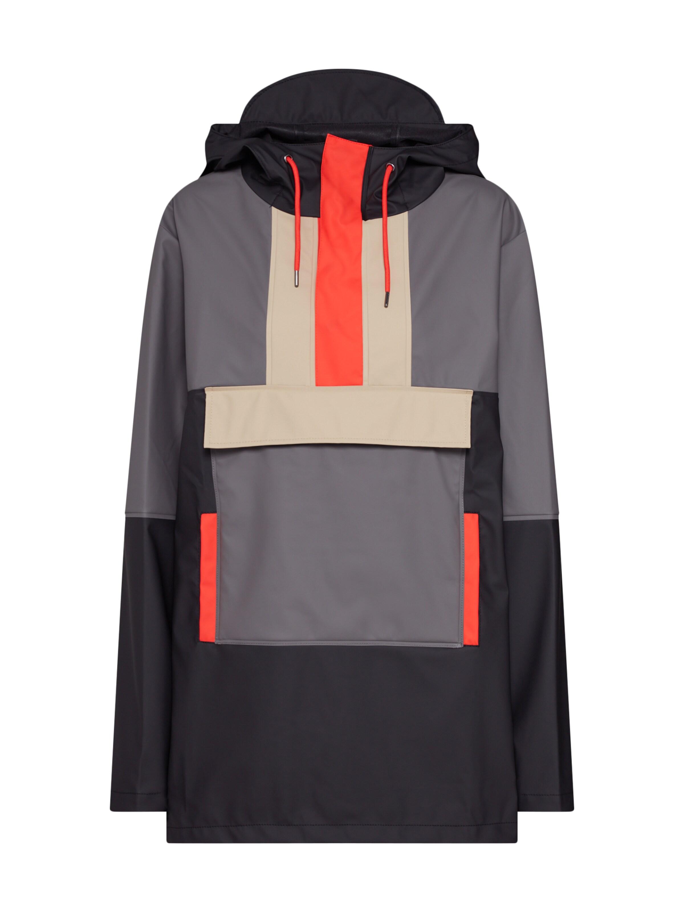 RAINS - Tussenjas 'Color Block Anorak' in de kleur Lichtgrijs