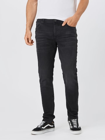 River Island Slimfit Jeans in Zwart: voorkant