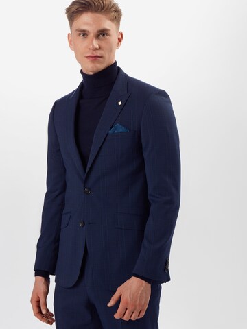 BURTON MENSWEAR LONDON Slim fit Suit Jacket in Blue: front