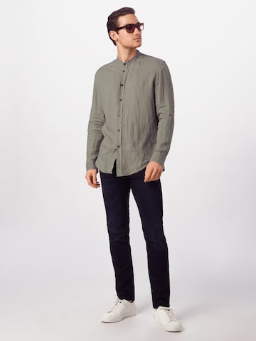 DRYKORN Slim fit Button Up Shirt 'Tarok' in Green