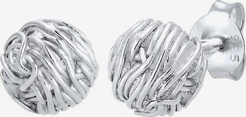 ELLI Ohrringe Organic Kreis Ball in Silber: predná strana