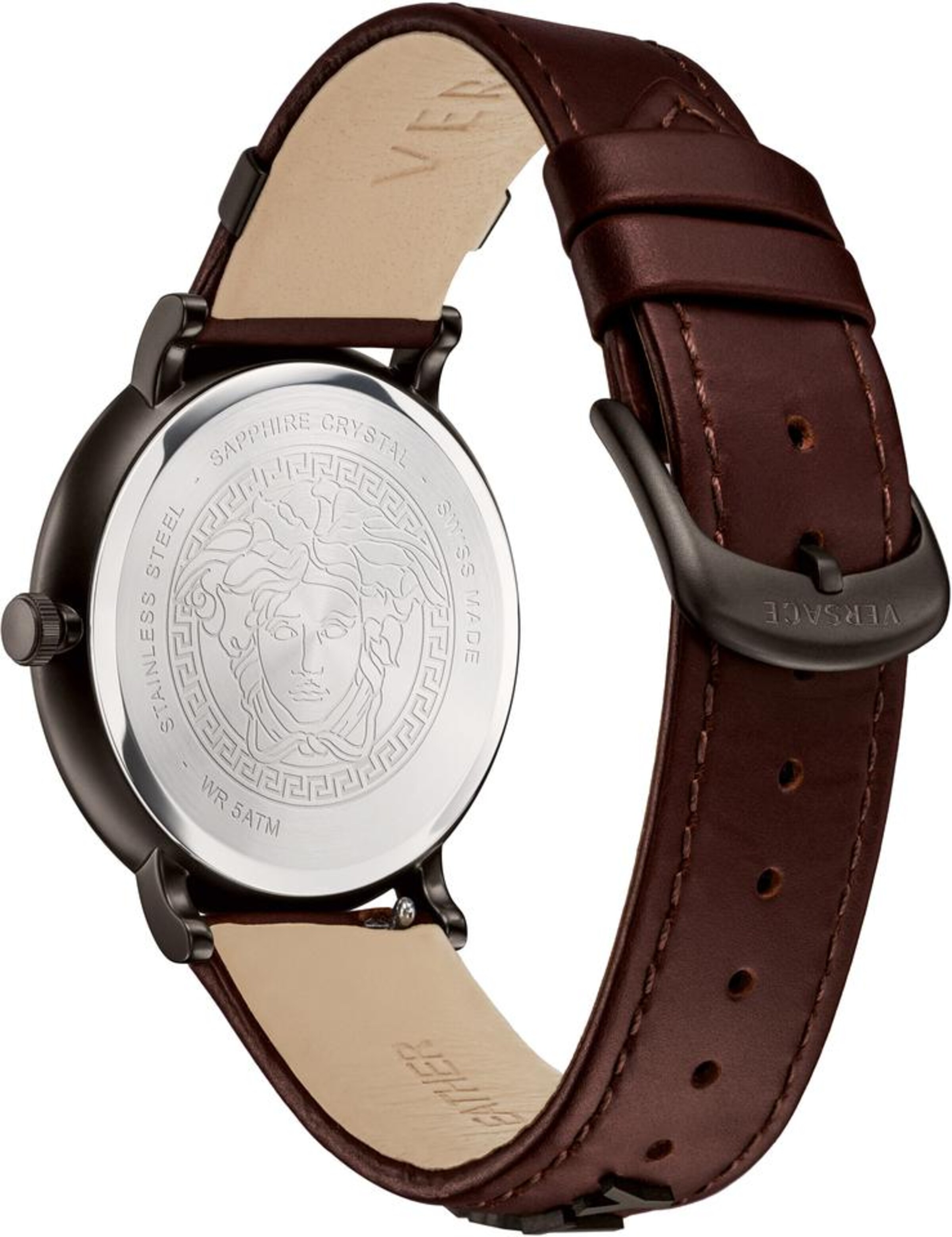 VERSACE Analog Watch 'V-Circle' in Brown