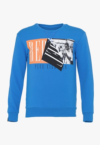 Sweat-shirt PLUS EIGHTEEN en bleu : devant