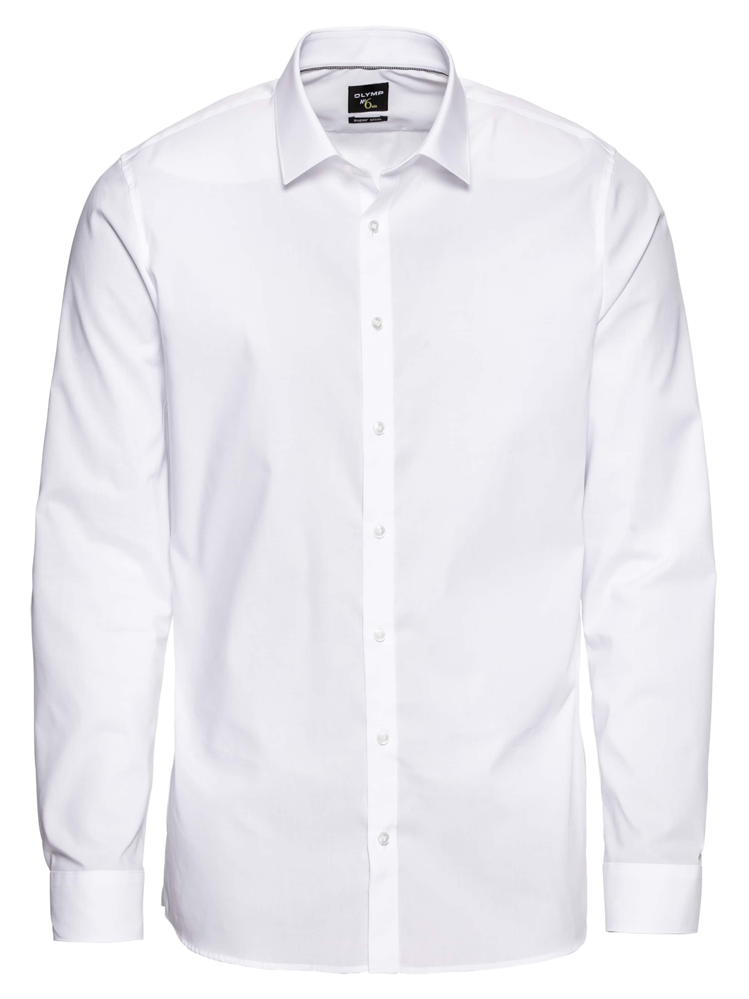 Croi foarte mulat Cămaşă business &#x27;No. 6&#x27; de la OLYMP pe alb: față