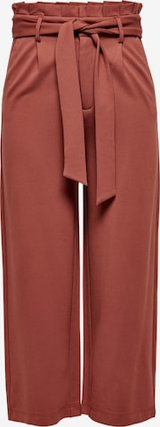 ONLY Zvonové kalhoty Kalhoty se sklady v pase – červená: přední strana