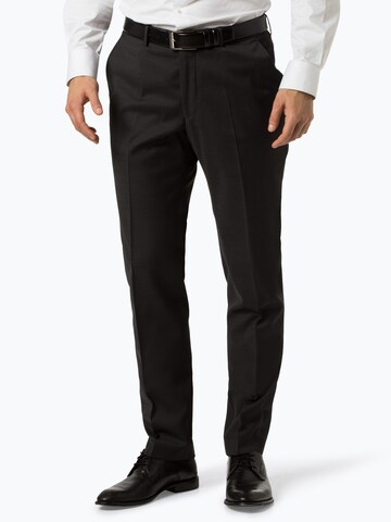 Andrew James Regular Pleated Pants ' Carter ' in Grey: front