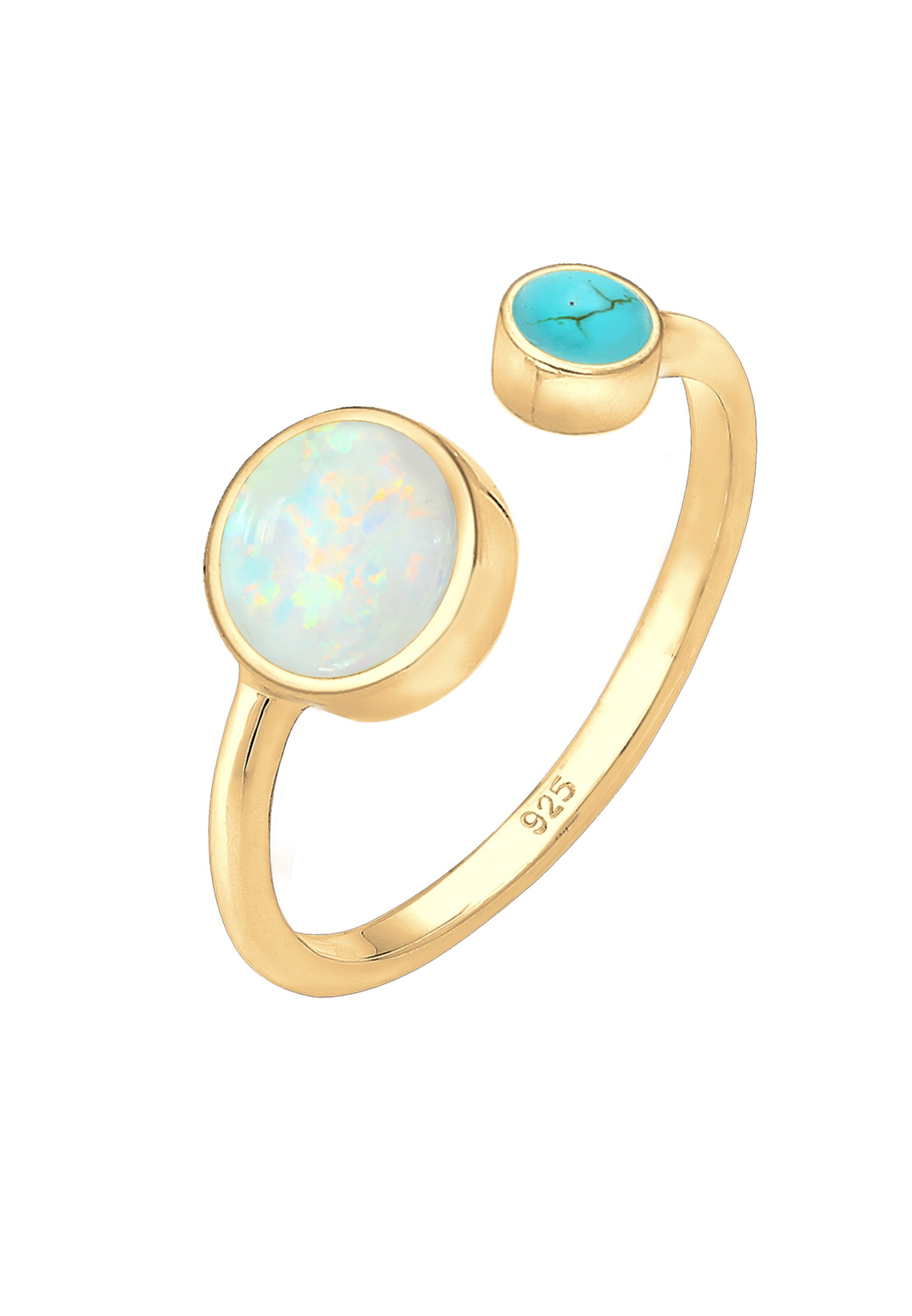ELLI Ring 'Opal' in Gold: front