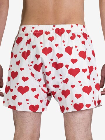 Boxers 'Herzen' Sugar Pine en blanc