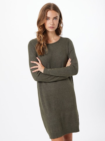 VILA Knitted dress in Green: front