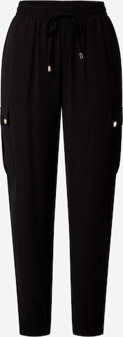 Dorothy Perkins Tapered Cargo Pants in Black: front