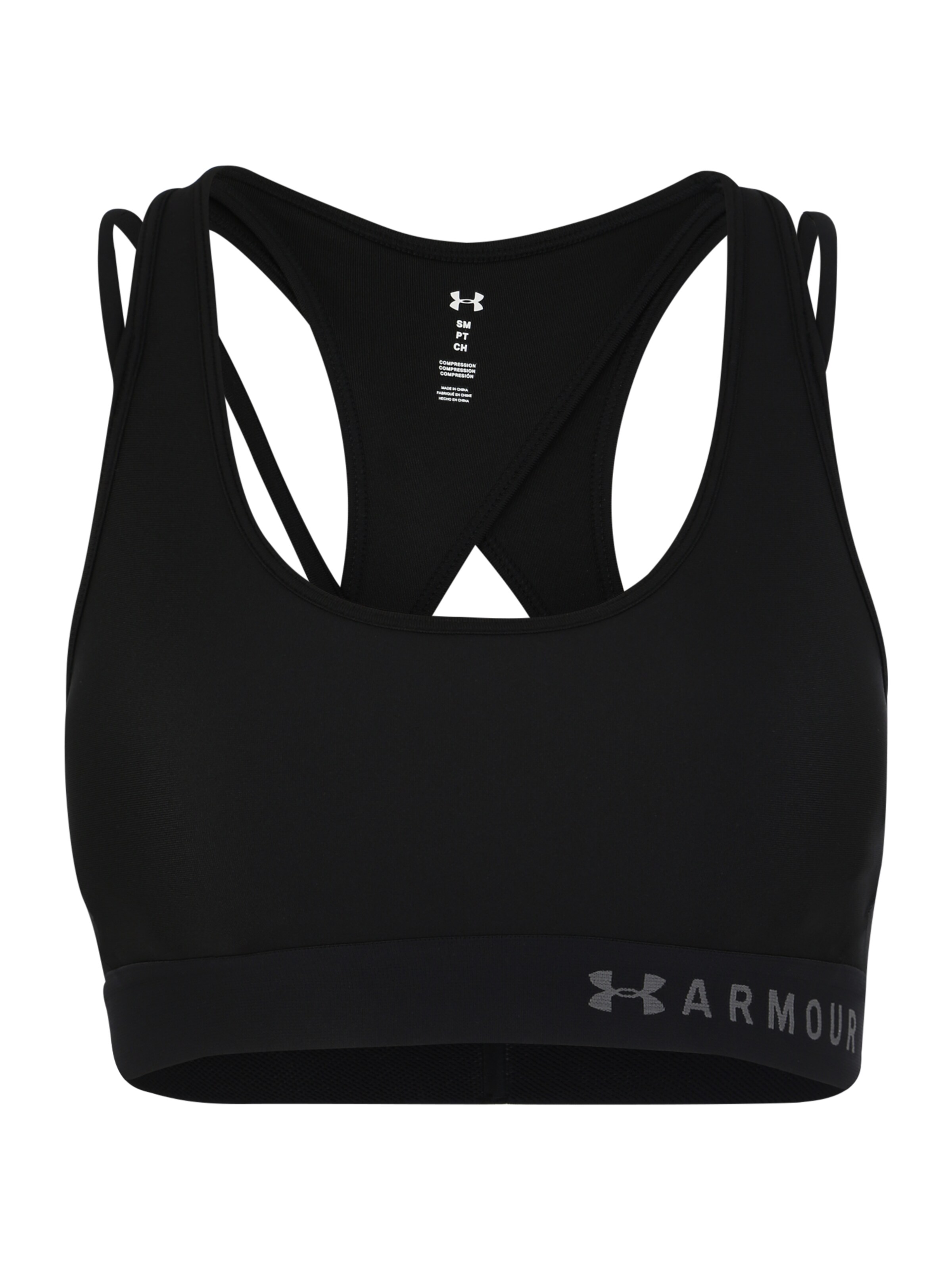 UNDER ARMOUR - Sport bh 'Crossback Strappy Bra' in de kleur Zwart