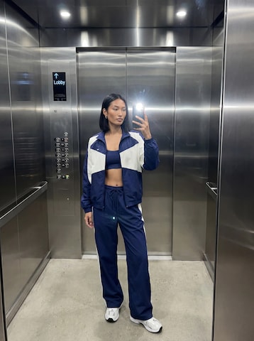 Blue White Tracksuit Look
