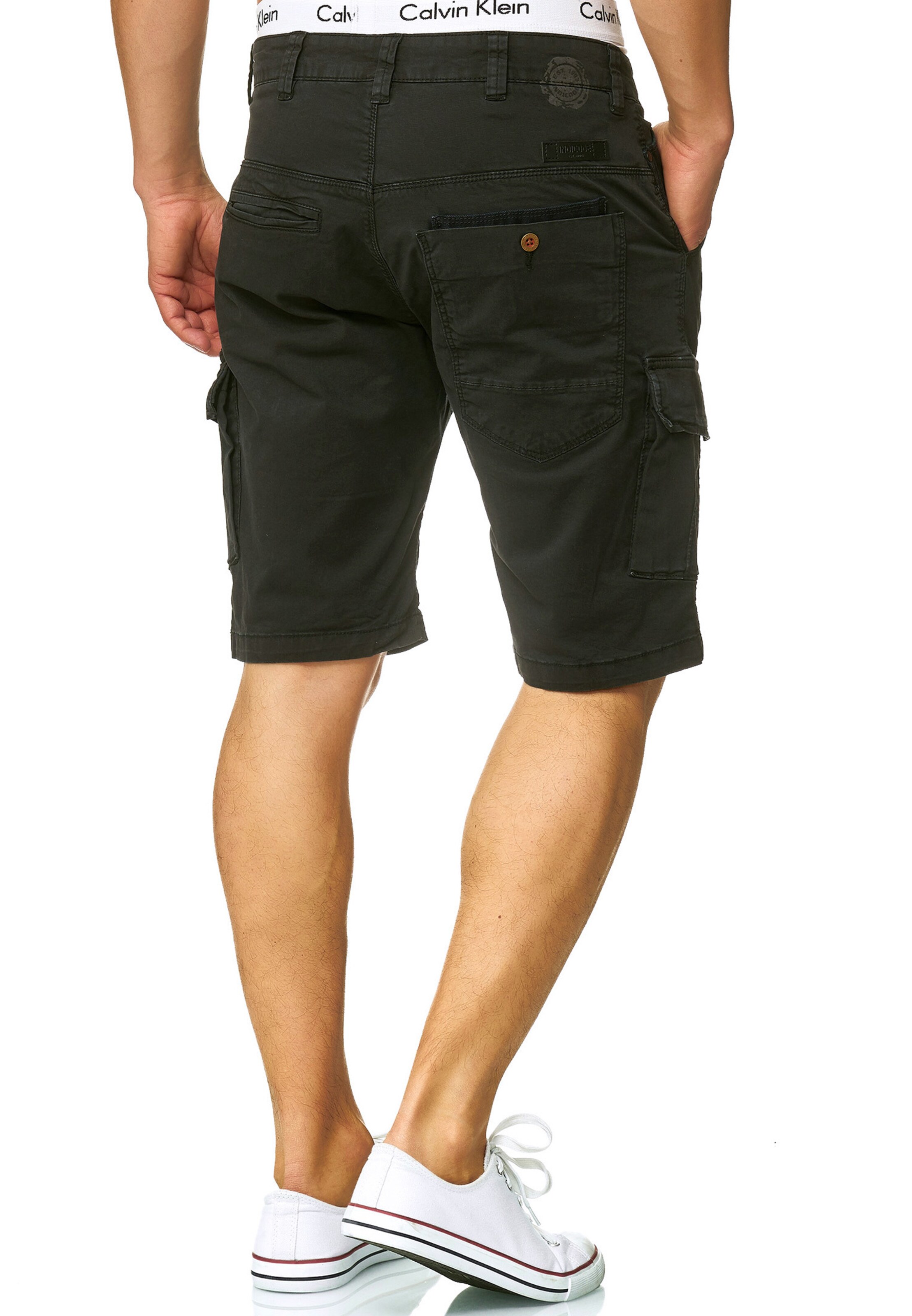 Männer Große Größen INDICODE JEANS Shorts 'Hedworth' in Schwarz - JM10543