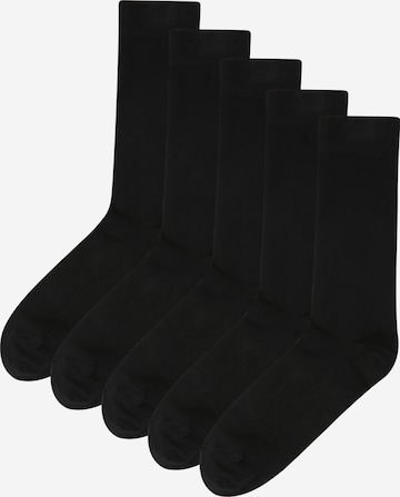 Chaussettes 'Bamboo' Resteröds en noir : devant