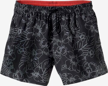 s.Oliver Board Shorts in Black: front