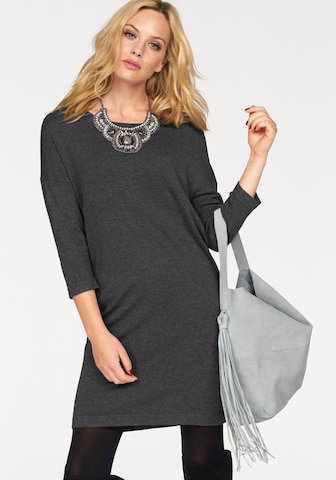 Robes en maille 'VMGlory Vipe Aura' VERO MODA en gris : devant