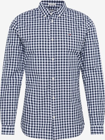 Tommy Jeans Regular Fit Hemd 'Gingham' in Blau: predná strana