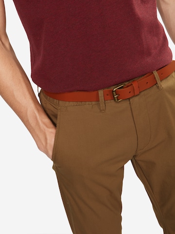 Coupe slim Pantalon chino 'Yard' SELECTED HOMME en marron