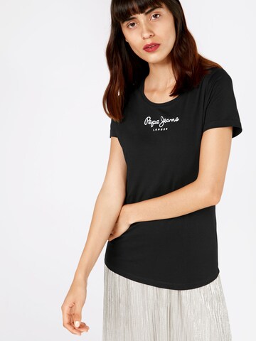 T-shirt 'NEW VIRGINIA' Pepe Jeans en noir : devant