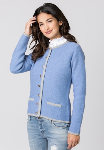 STOCKERPOINT Knitted costume cardigan 'Caro' in Blue: front