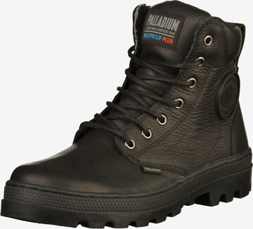 Palladium Schnürboots 'Pallabosse' in Schwarz: predná strana