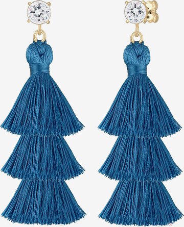 ELLI Earrings 'Tassel' in Blue: front