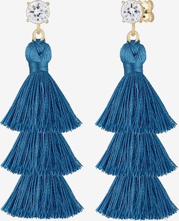 ELLI Earrings 'Tassel' in Blue: front