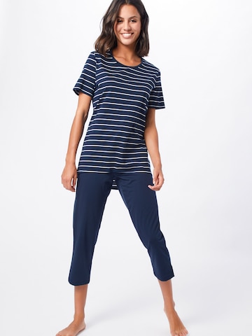 SCHIESSER - regular Pijama en azul: frente