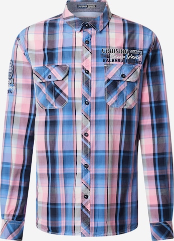 CAMP DAVID Button Up Shirt in Pink: front