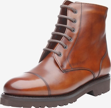 SHOEPASSION Lace-Up Ankle Boots 'No. 261' in Brown