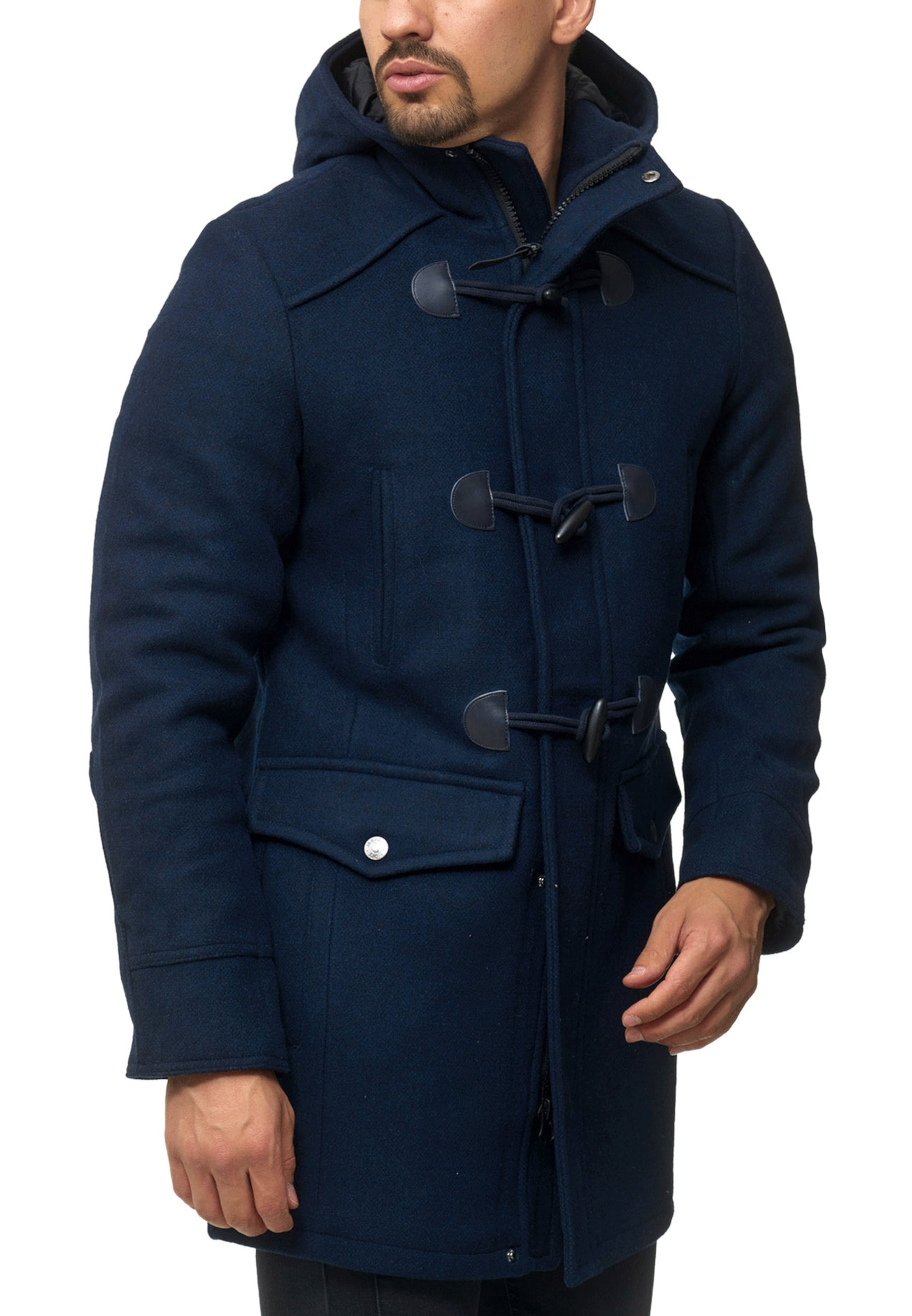 INDICODE JEANS Wollmantel in Blau