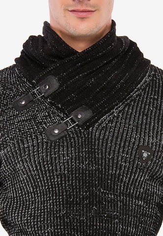 CIPO & BAXX Pullover in Schwarz: predná strana