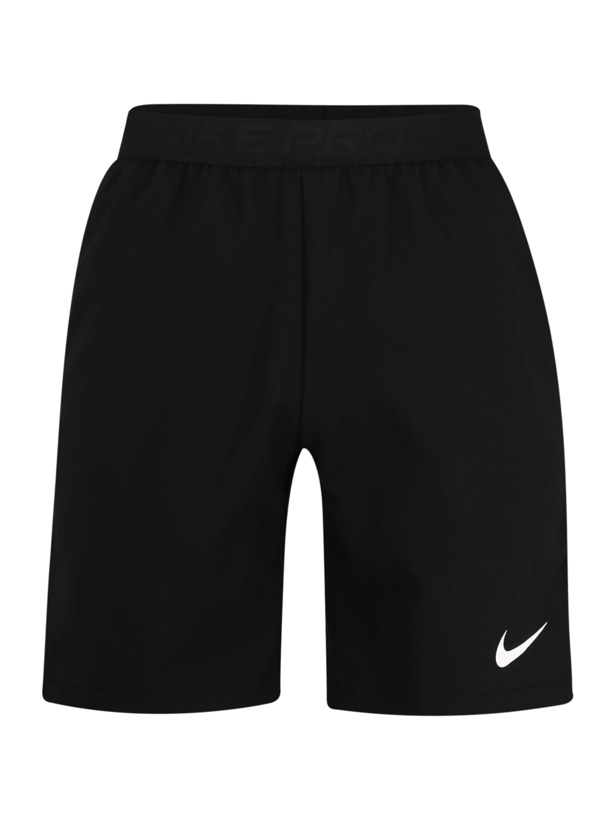 NIKE Regular Workout Pants in Black: front