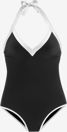 LASCANA Badeanzug in schwarz / weiß, Produktansicht