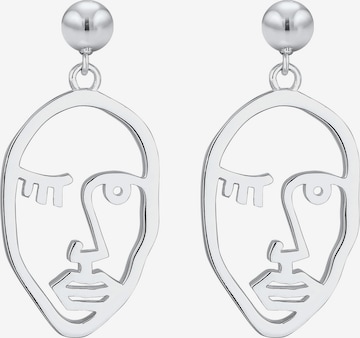 ELLI Earrings 'Gesicht' in Silver