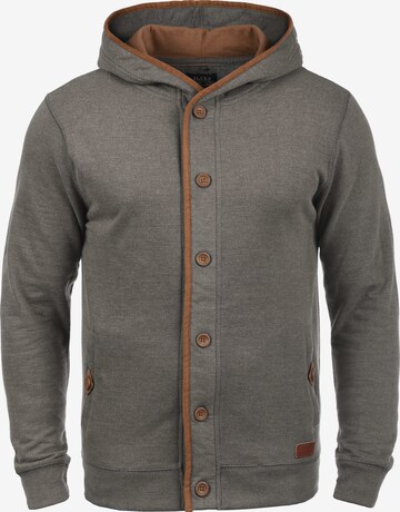 BLEND Zip-Up Hoodie 'Alesso' in Grey: front