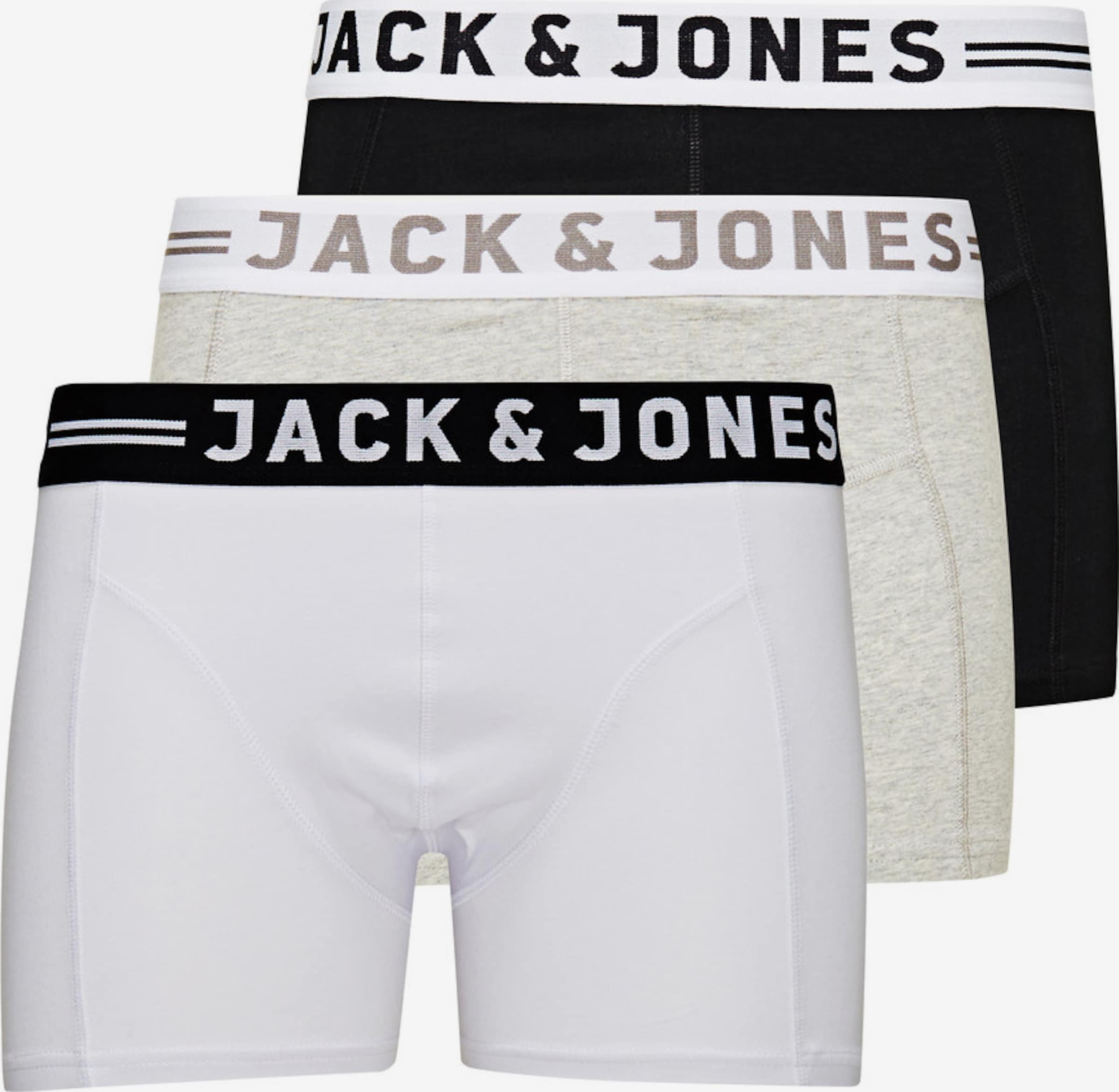 JACK &amp; JONES Set Di 3 Boxer Da Uomo Sense Trunks