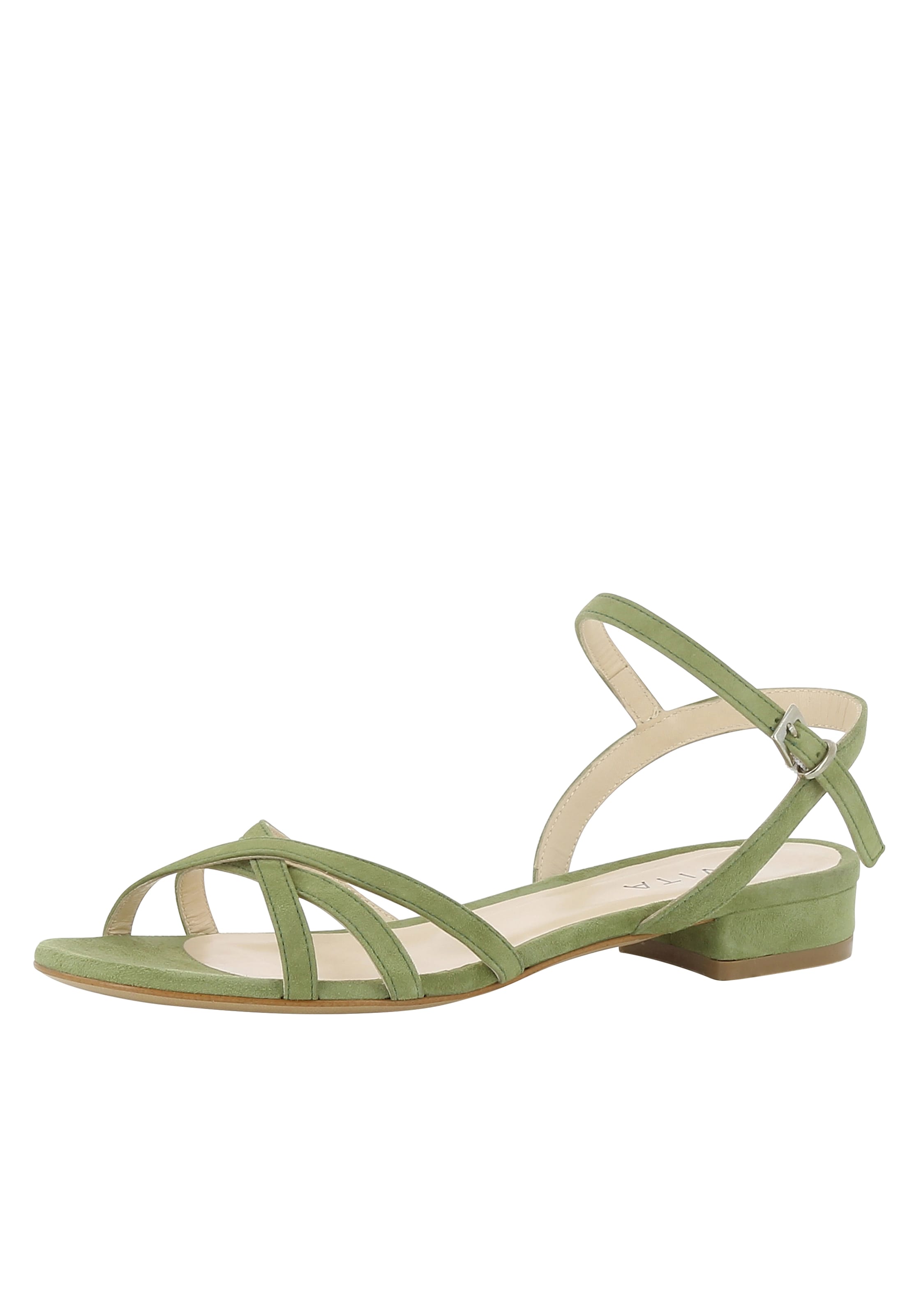 Sandales à lanières 'Salvina' EVITA en vert : devant
