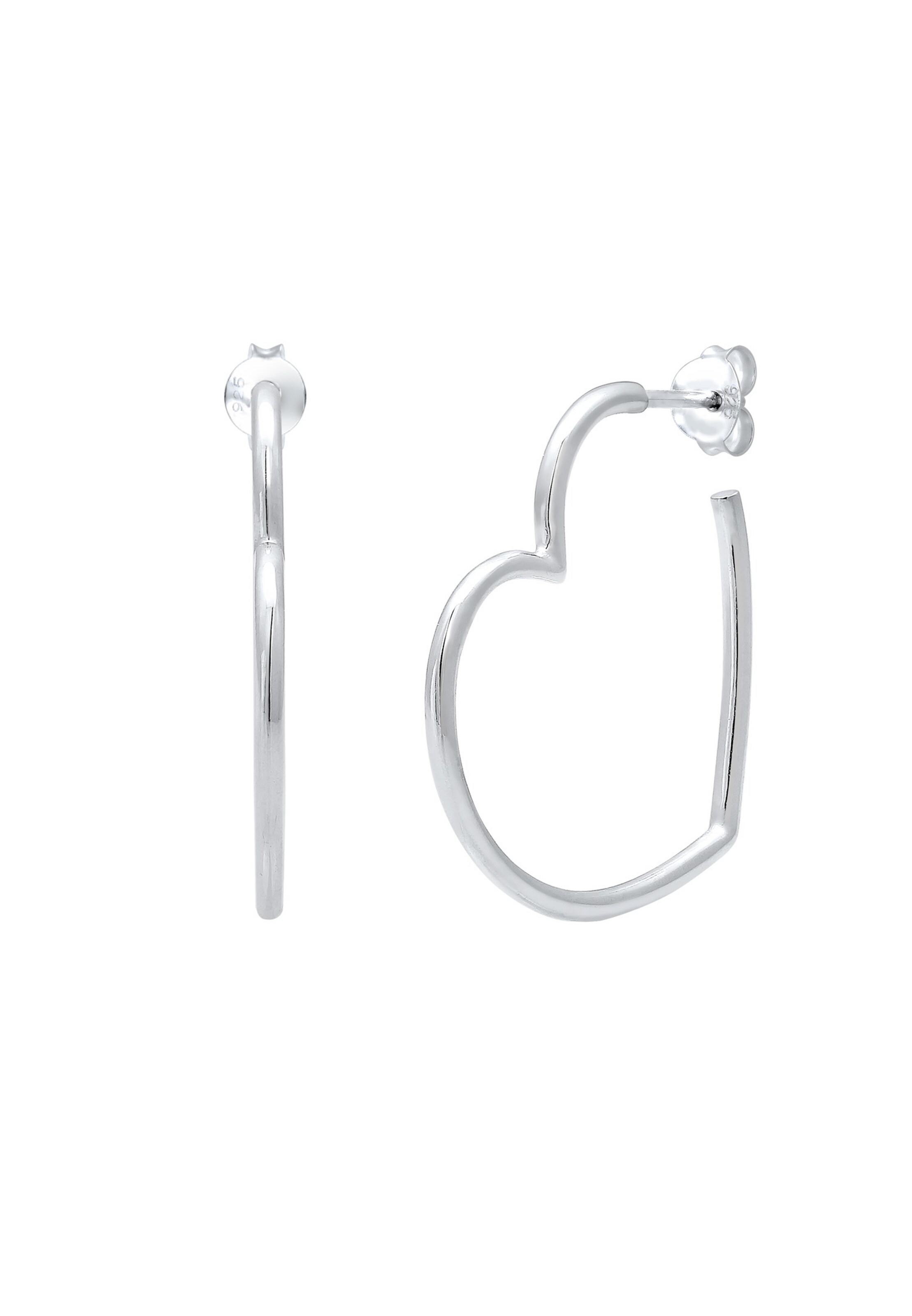 ELLI Σκουλαρίκια 'Herz' σε ασημί