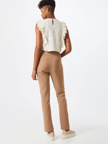 Moves Regular Pleated Pants 'luni 1457' in Beige