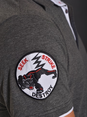 TOP GUN Shirt 'Heaven' in Grey