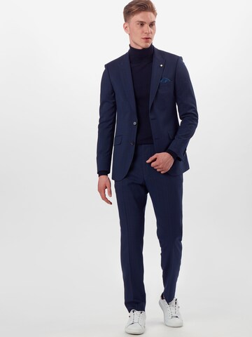 BURTON MENSWEAR LONDON Slimfit Παντελόνι με τσάκιση σε μπλε