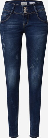 Hailys Slimfit Jeans 'Camila' in Blauw: voorkant